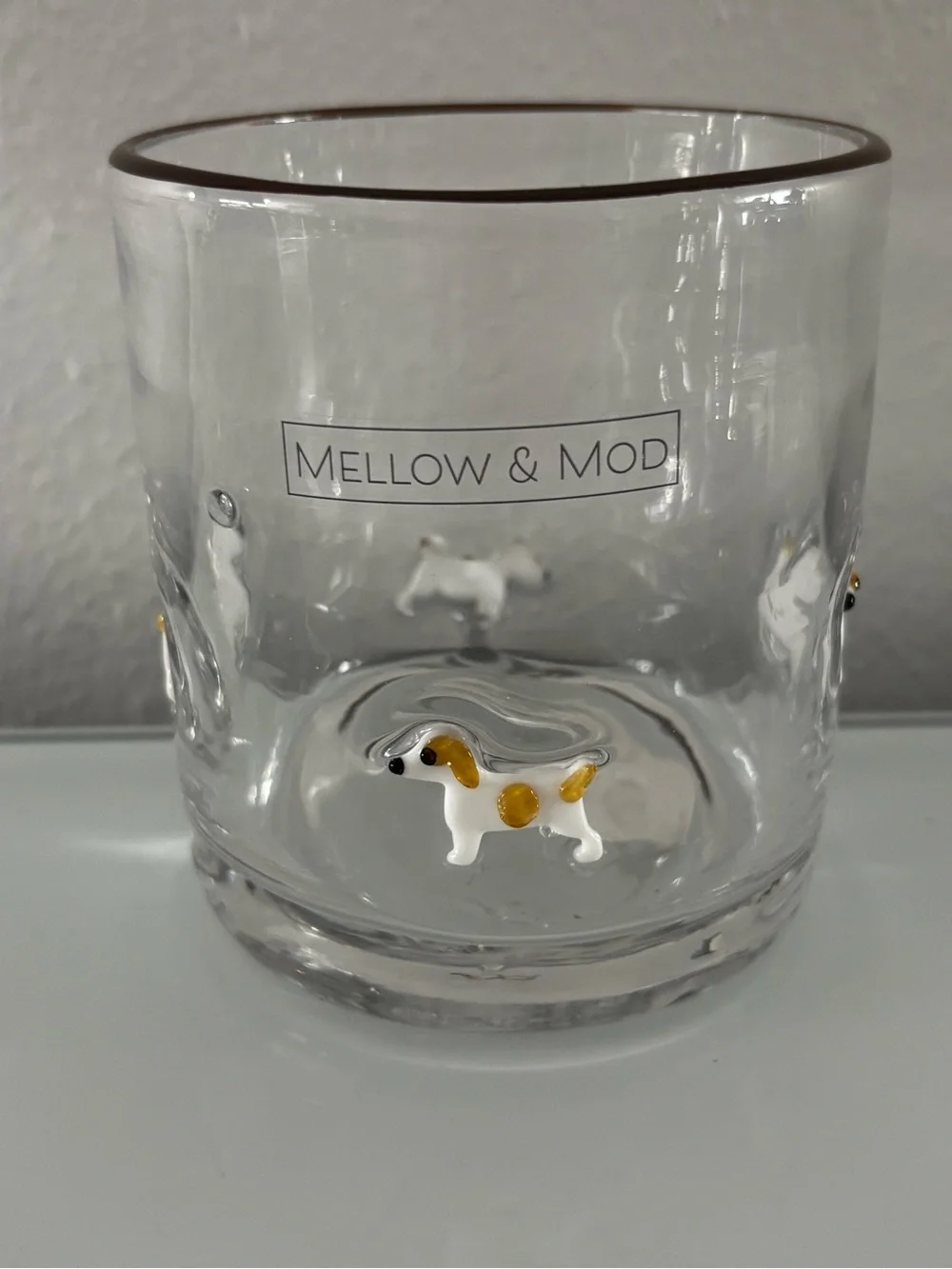 New Dog Icon Juice Glass Jack Russell Anthro Inspired Whiskey Drinking Glass
